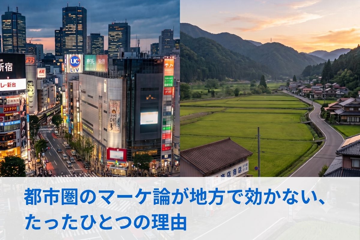都市圏のマーケ論が地方で効かない、たったひとつの理由